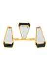 Buy Gold Plated Mirrors, Stones Ayaana Two Finger And Enamel Ring by ...