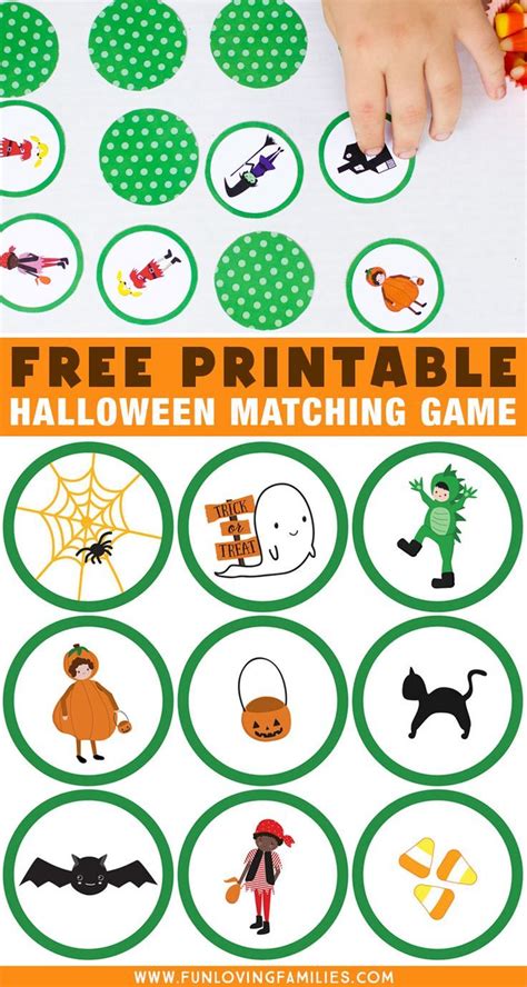 Adorable Halloween Matching Game For Kids - Fun Loving Families ...
