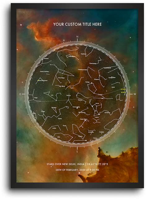 Gift Personalized Star Map & Night Sky India | Framedstars