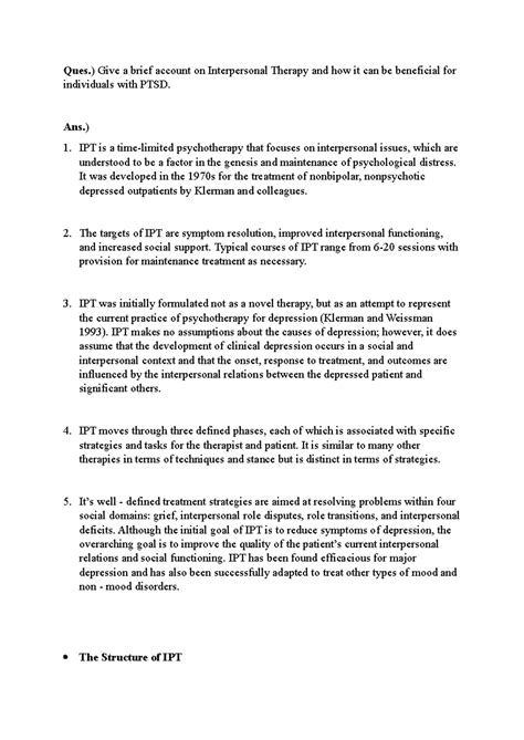 DBT 2 - Assignment - Ques.) Give a brief account on Interpersonal ...