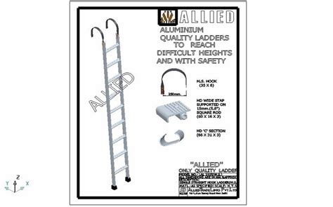 Aluminium Ladders - Single Straight Hook Ladder (L.S) Manufacturer from ...