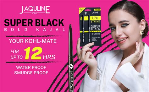 JAQULINE USA One Stroke Kajal | Waterproof & Smudge-Proof | 12Hr Long ...