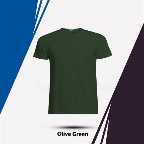 Olive Green Round Neck Half Sleeve Plain T Shirt By LAZYCHUNKS ...