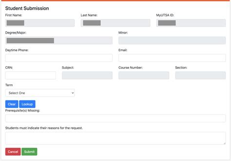 Prerequisite Override - UT San Antonio One Stop