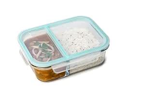 Buy okechuku Slim Borosilicate Glass Two Compartment Lunch Box ...