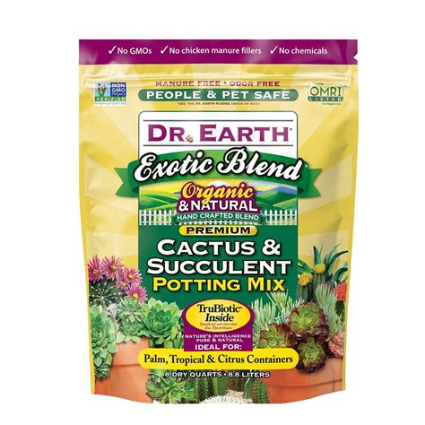 Dr. Earth 810 Exotic Blend Organic Cactus & Succulent Potting Mix, 8 ...