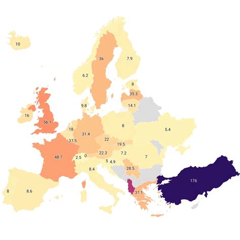 Average IQ in european countries : r/mapporncirclejerk
