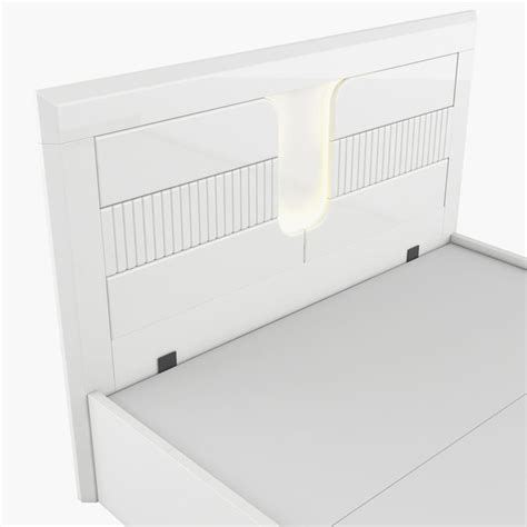 Buy Helios Arctic Queen Bed with Hydraulic Storage - White from Helios ...