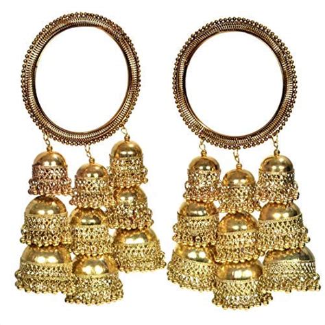 Buy Univan Gold Plated Jhumka Kalire Bangles For Women And Girls (Pack ...