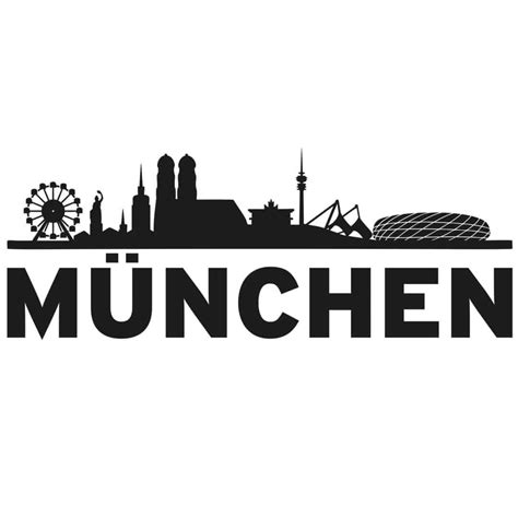 Wall sticker Bayern Munich Skyline with logo FCB | wall-art.com