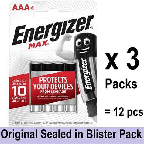 Energizer AAA Batteries (12-48pcs) Energizer MAX AAA Alkaline Battery ...