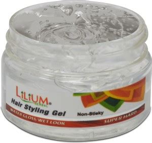 LILIUM Water Gloss Wet Look Hair Styling Gel, White, 50g Hair Gel ...