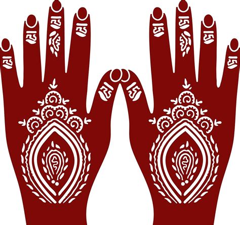 Ivana's 2 Pcs Heena Tatto Stencil for Both Hand Set, India Henna Style ...