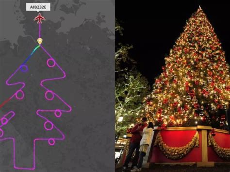 Talented Pilot Draws A 'Christmas Tree' Flight Path In The Sky ...