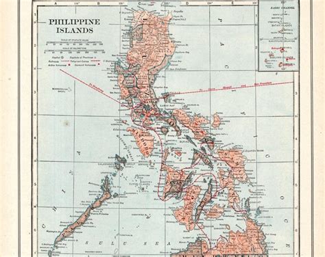 1921 Antique PHILIPPINES Map Vintage Map of the Philippine Islands ...