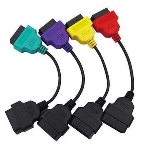4-color ECU Scan Adapter Cable Bundle Cable Ecu Connect Cable Diagnost ...