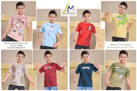 Jm 229 Jackey N Mickey Tencil Lycra Boys Tshirt Wholesale Price – Kavya ...