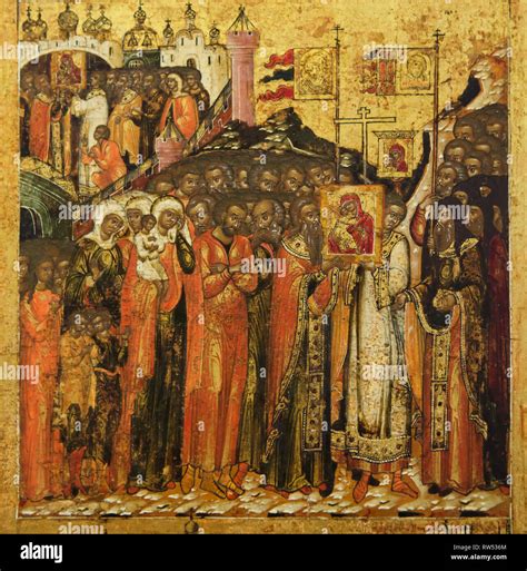 Departure of the miraculous icon of Our Lady of Vladimir to Moscow in ...