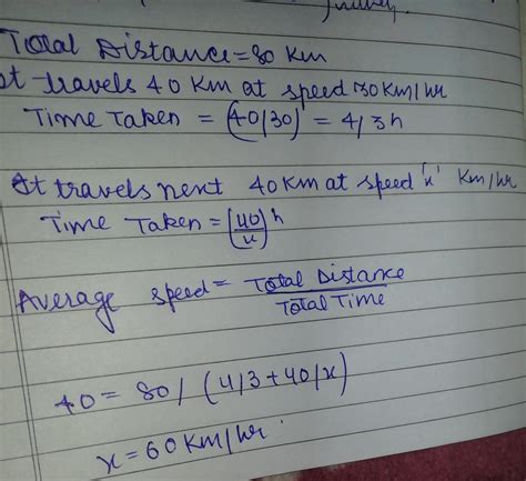 on 80 km track .a train travels first at 40km at uniform speed of 30km ...