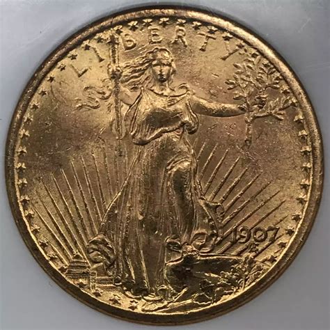 1907 Saint Gaudens $20 Gold Double Eagle NGC MS-62 CAC - Old Pueblo Coin