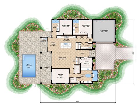Luxury 1 Story Floor Plans