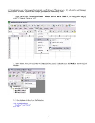 VBA Basic Tutorial 的图像结果