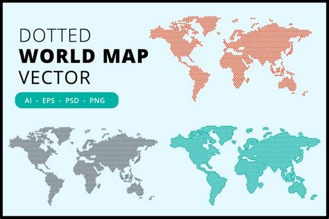 Vector Dotted World Map 的图像结果