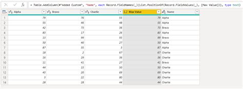 Power Query Index MATCH 的图像结果