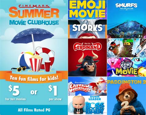 Cinemark Summer Movie Clubhouse 2018 *Updated for 2018* $1 Movies