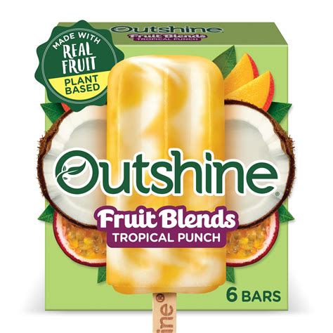 Outshine Tropical Punch Fruit Blends Frozen Fruit Bars, 6 Count