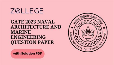 GATE 2023 Naval Architecture and Marine Engineering Question Paper with ...