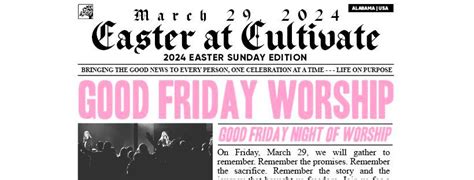 Good Friday Night of Worship - Alabaster, Cultivate Church (Alabaster ...