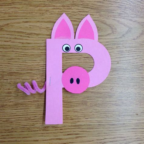 P is for pig craft Alphabet Crafts Preschool, Alphabet Letter Crafts ...