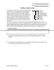 Image result for Spring Constant Lab 1st BSc Lab