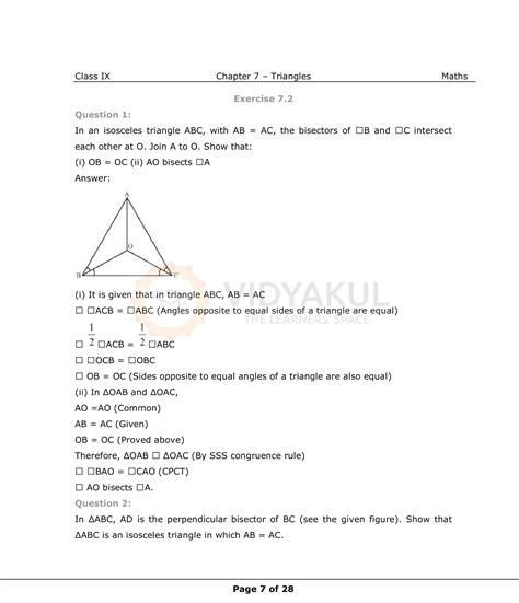 Image result for Class 9 Math Solution Triangles