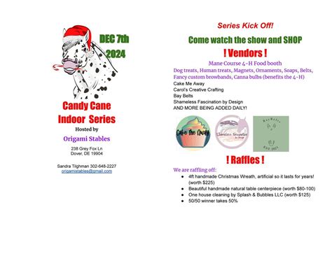 Candy Cane Indoor Series Show #1, 238 Grey Fox Ln , Dover, DE, United ...