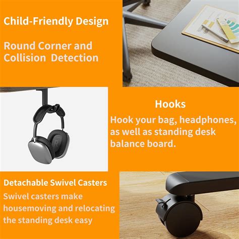 Buy CubiCubi 48 x 24 Inch Standing Desk with Drawer, Electric Stand up ...