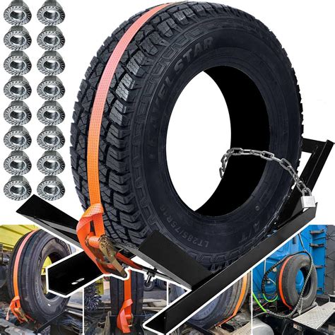 gjkldcvb Semi Truck Spare Tire Rack Commercial Truck Tire Storage Rack ...