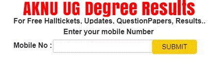 Adikavi Nannaya University UG Results 2025 OUT, AKNU Degree Results ...