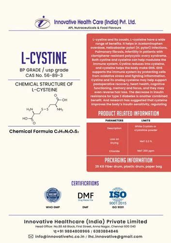 New Item - L Cysteine Powder Manufacturer from Chengalpattu