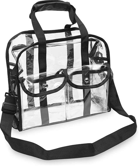 Clear Tote Bag - 12x6x12 Clear Stadium Bag, Transparent Water Resistant ...