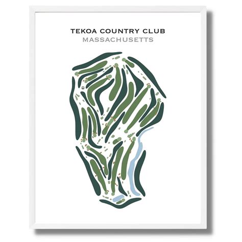 Tekoa Country Club MA Golf Course Map Home Decor Golfer - Etsy
