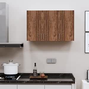 Furnesta 3-Door Kitchen Wall Cabinet, Coachwood Brown & Highland Pine ...