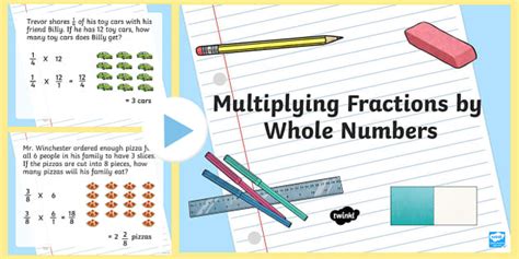 How to Multiply Fractions by Whole Numbers PowerPoint for for 3rd-5th Grade