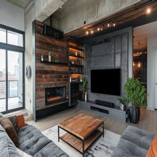 Modern Brown and White TV Unit Design with Open Wall-Mounted Storage