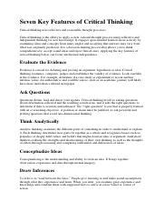 Image result for Critical Thinking Basic Principles of Seven Types