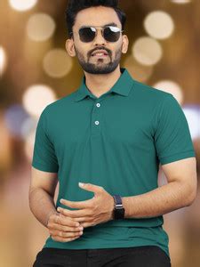 VeBNoR Solid Men Polo Neck Green T-Shirt - Buy VeBNoR Solid Men Polo ...