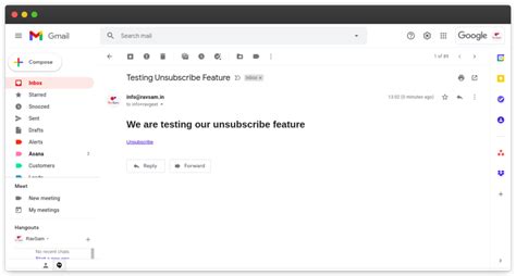 Add Unsubscribe Link in Emails using Google Apps Script
