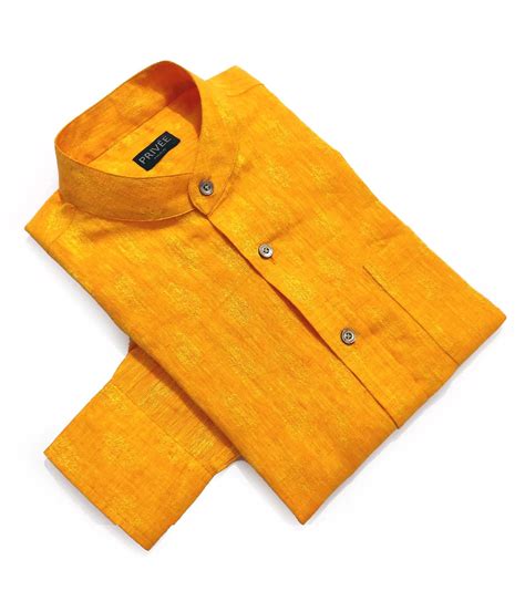Yellow Linen Wedding Shirts for Men | Privee Paris