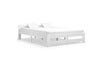 Lit 1 place vidaXL Cadre de lit sans matelas blanc bois de pin massif ...
